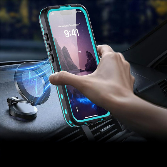 Θήκη για iPhone 17, αδιάβροχη IP68, SHELLBOX MagSafe, μπλε