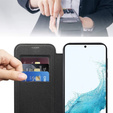 Θήκη με πτερύγιο για Samsung Galaxy S22 5G, RFID Wallet MagSafe CamShield, μαύρη