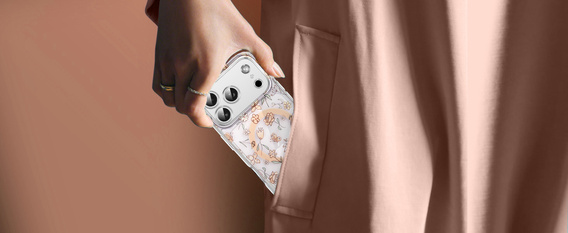 Μαγνητική θήκη με λουλουδάτο σχέδιο λέιζερ για iPhone 17 Pro