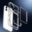 Θήκη για iPhone 16, Card Holder Kickstand, διαφανής