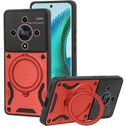 Θωρακισμένη θήκη για Honor Magic 6 Lite 5G, Magnetic Ring, κόκκινη