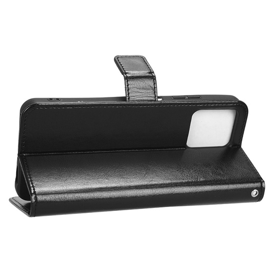 Θήκη με πτερύγιο για T Phone 5G, Crazy Horse Wallet, μαύρη