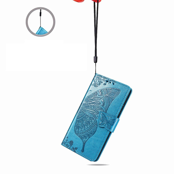 Θήκη με πτερύγιο για OnePlus Nord CE4 Lite, Butterfly, μπλε