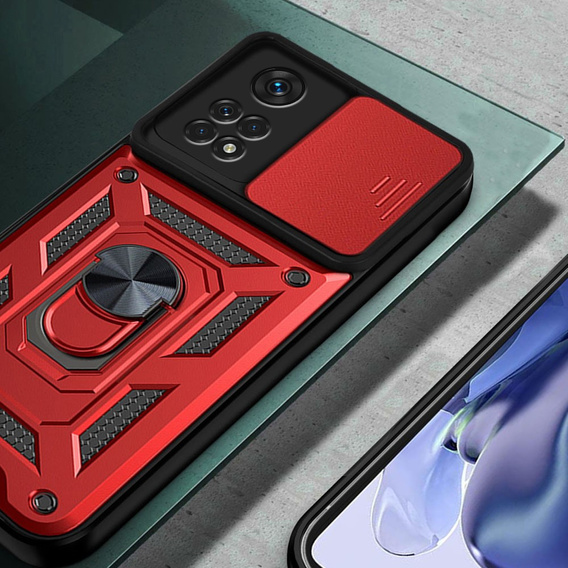 Θήκη για Xiaomi Redmi Note 11 Pro 4G, CamShield Slide, κόκκινο