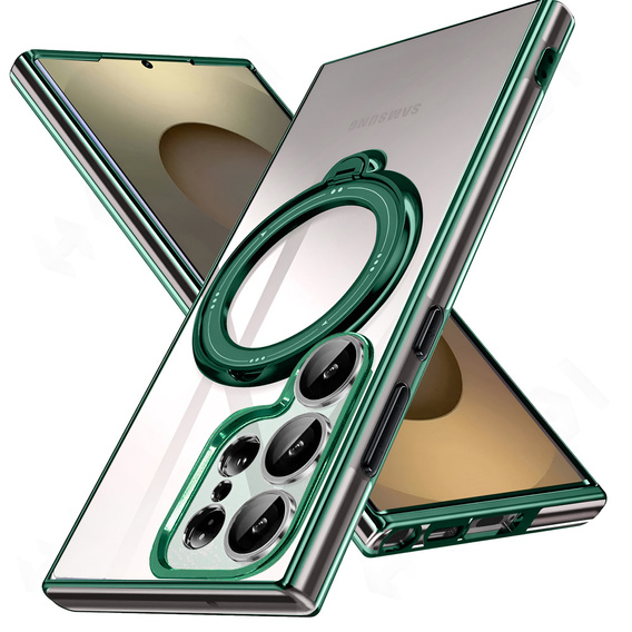 Μαγνητική θήκη για Samsung Galaxy S25 Ultra, για MagSafe, πράσινη
