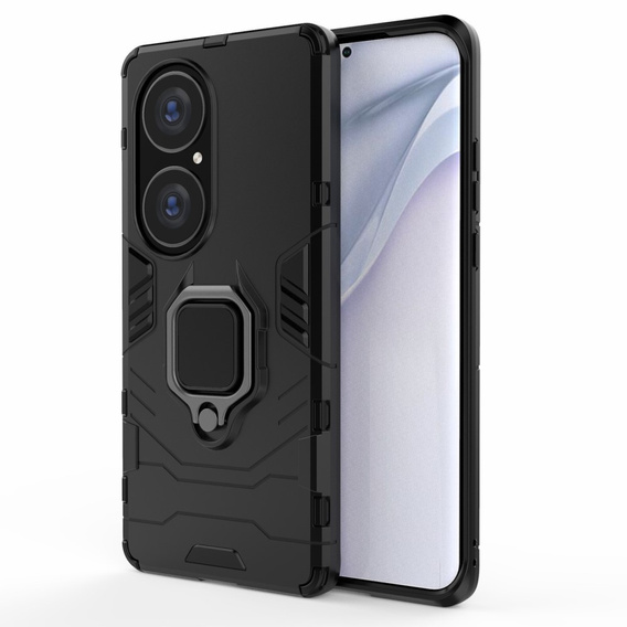 Θήκη για Huawei P50 Pro, Kickstand Ring, μαύρη