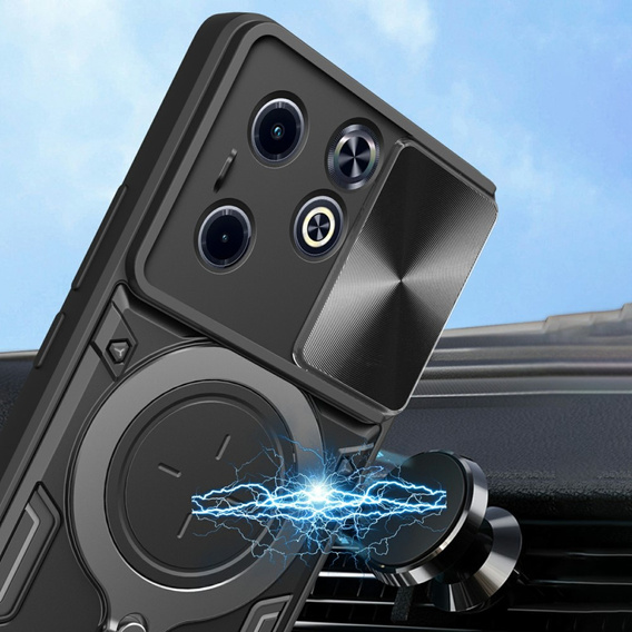 Θωρακισμένη θήκη για Infinix Hot 40i, CamShield Slide, μαύρη