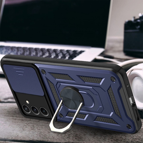 Θήκη για Samsung Galaxy S25 FE, CamShield Slide, μπλε