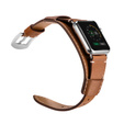 Δερμάτινο λουράκι για Apple Watch 1/2/3/4/5/6/7/8/SE/Ultra 42/44/45/49mm, καφέ