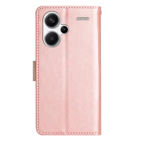 Θήκη με πτερύγιο για Xiaomi Redmi Note 13 Pro+, Butterfly, ροζ rose gold