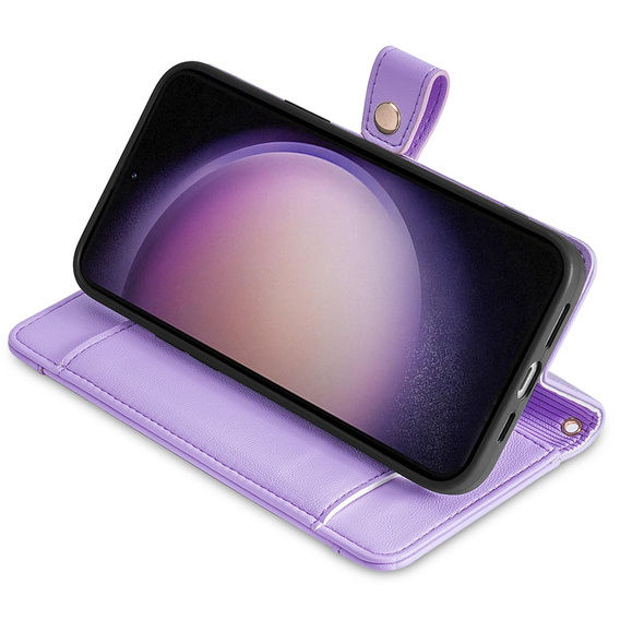Θήκη με πτερύγιο για Samsung Galaxy A54 5G, Wallet Zipper Pocket, μωβ