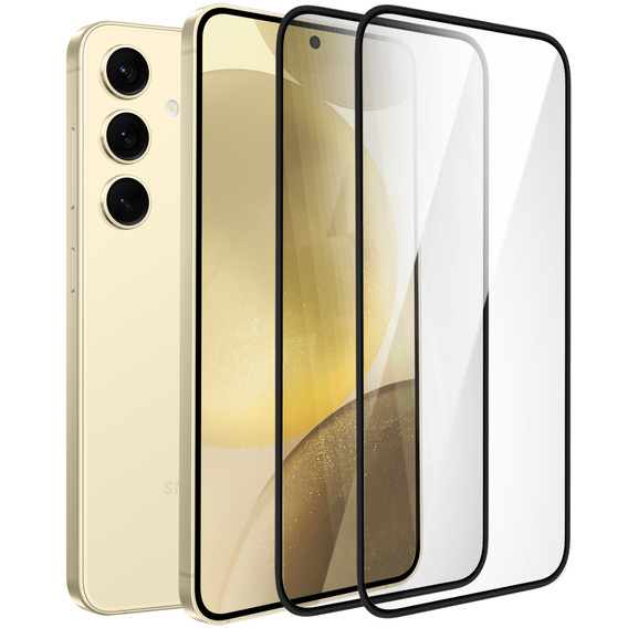2x Μετριασμένο γυαλί για Samsung Galaxy S24+/S25+ Plus, ERBORD 3D πλήρης οθόνη