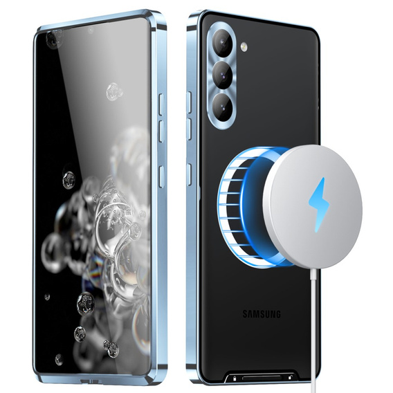 θήκη προστασίας κάμερας για το Samsung Galaxy S24+ Plus, CamShield MagSafe, διαφανής / μπλε