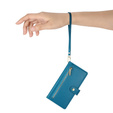 Θήκη με πτερύγιο για Samsung Galaxy S25, Wallet Zipper Pocket, μπλε