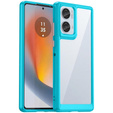 Θήκη για Motorola Edge 50 Fusion 5G, Fusion Hybrid, διαφανής / μπλε