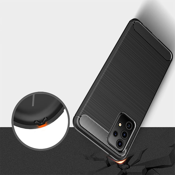 Θήκη για Samsung Galaxy A13 4G, Carbon, μαύρη