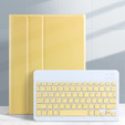 Θήκη + πληκτρολόγιο iPad 10.2 2019 / 2020 / 2021, κίτρινη