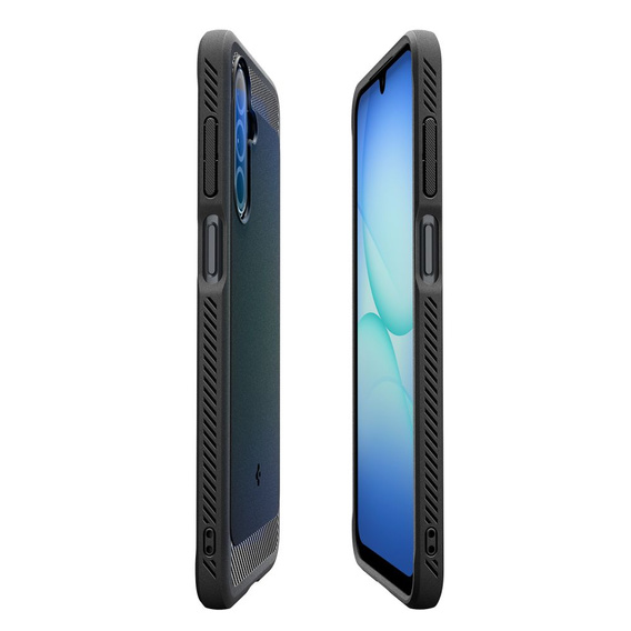 θήκη Spigen για Samsung Galaxy A16 4G/ 5G, Rugged Armor MagSafe, μαύρη + μετριασμένο γυαλί 9H