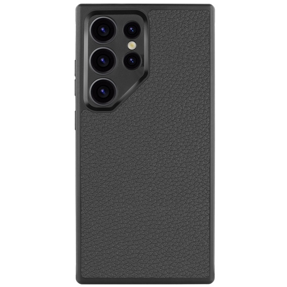 Δερμάτινη θήκη για Samsung Galaxy S24 Ultra, ERBORD LeatherGuard MagSafe, μαύρο