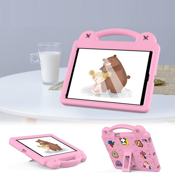 Παιδική θήκη για Lenovo Tab M10 X505F X605F / Tab P10-X705F/L / Huawei T5 10.1, Cute Patterns, με βάση, ροζ