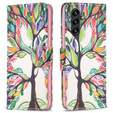 Θήκη με πτερύγιο για Samsung Galaxy A05s, Wallet, Tree of life, λευκή