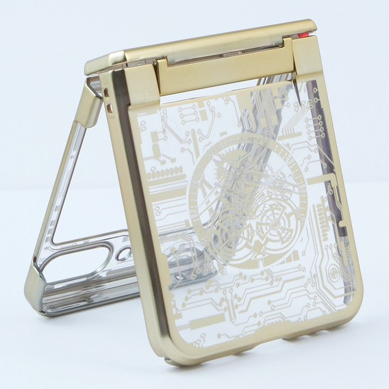 Θήκη για Samsung Galaxy Z Flip 5 5G, Mechanical Legend, χρυσή