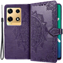 Θήκη με πτερύγιο για Infinix Note 30 Pro 4G, Mandala, μωβ