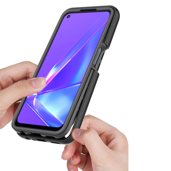 Θήκη για OPPO A52/A72/A92, Shockproof, με μεμβράνη, μπλε