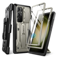 Θήκη για Samsung Galaxy S24 Ultra, Tongate MECH Series Clip, γκρι