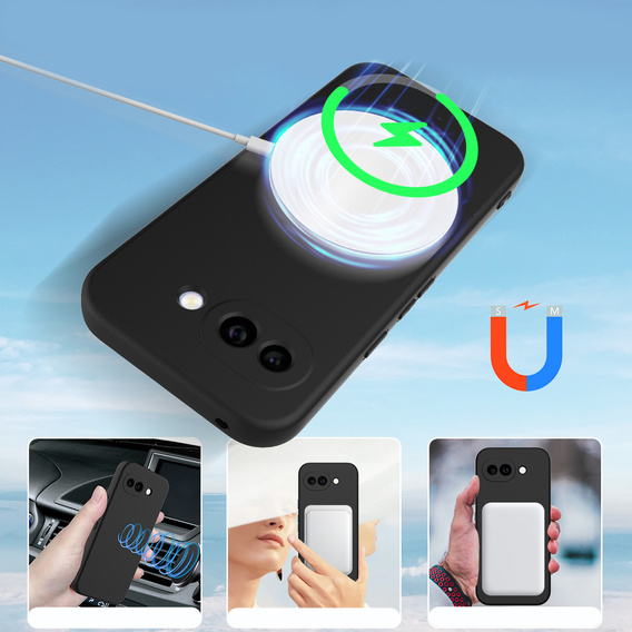 Θήκη Silicone Lite για MagSafe για Google Pixel 10a, μαύρη