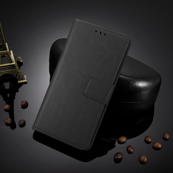 Θήκη με πτερύγιο για Samsung Galaxy A26, Crazy Horse Wallet, μαύρη