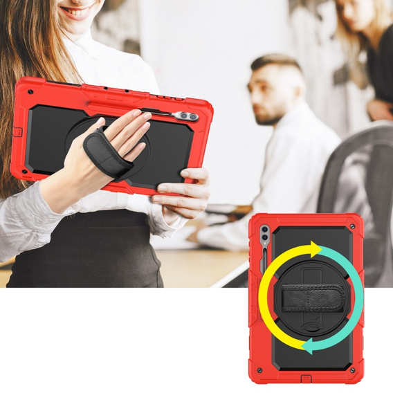 Θήκη για Samsung Galaxy Tab S9 Ultra, θωρακισμένη προστατευτική, κόκκινο / μαύρο