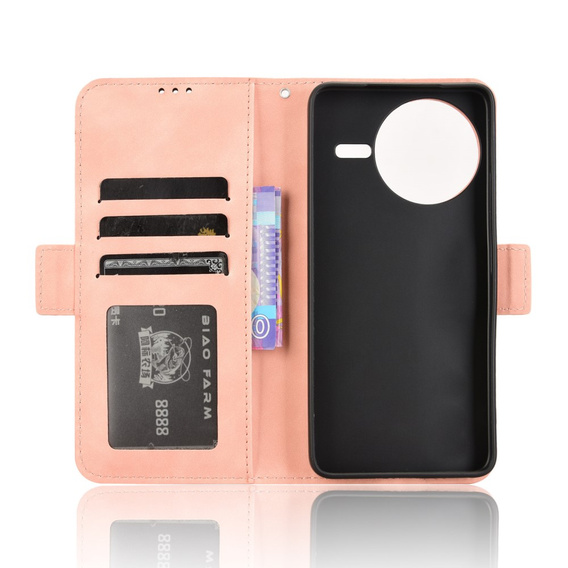 Θήκη με πτερύγιο για Xiaomi Poco F7 Ultra, Card Slot, ροζ