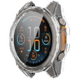 Θήκη 2σε1 + γυαλί μετριασμένο για Garmin Fenix 8 47mm, διαφανής