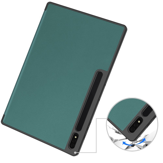 Θήκη για Samsung Galaxy Tab S10 Ultra, Smartcase με χώρο για γραφίδα, πράσινη