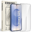 2x Μετριασμένο γυαλί για Samsung Galaxy S24/S25, ERBORD 9H Hard Glass στην οθόνη