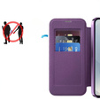 Θήκη με πτερύγιο για Samsung Galaxy S25, RFID Wallet MagSafe CamShield, μωβ
