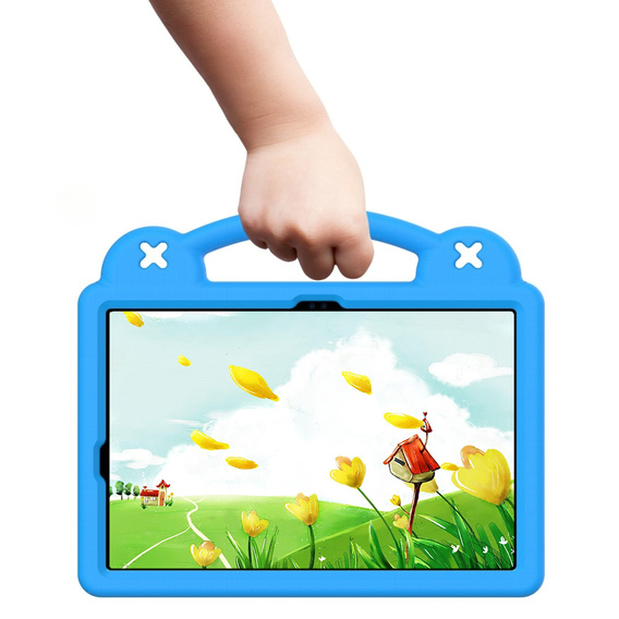 Παιδική θήκη για Samsung Galaxy Tab S10 Lite / S10 FE / S9 FE, Cute Patterns, με βάση, μπλε