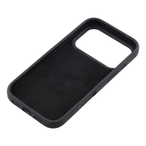 Θήκη σιλικόνης για iPhone 17 Pro, για MagSafe, αντικραδασμική, μαύρη