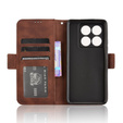 Θήκη με πτερύγιο για Xiaomi 14T, Card Slot, καφέ
