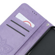 Θήκη με πτερύγιο για Xiaomi Poco X6 5G, Butterfly, μωβ