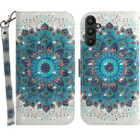 Θήκη με πτερύγιο για Samsung Galaxy A54 5G, Wallet mandala, λευκή