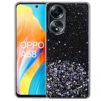 Θήκη για Oppo A58 4G, Glittery, μαύρη