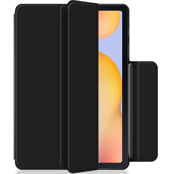 θήκη για το Samsung Galaxy Tab S6 Lite Tri-fold, Magnetic smartcase, μαύρη