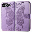 Θήκη με πτερύγιο για T Phone 3 5G, Butterfly, μωβ