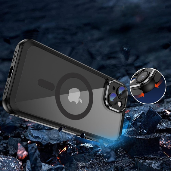 Θήκη για iPhone 15 Plus, ERBORD Impact Guard, MagSafe, μαύρη