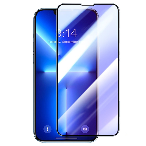 Μετριασμένο γυαλί 3D για iPhone 14 Plus, μαύρη