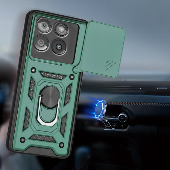 Θήκη για Motorola Edge 60 / 60 Fusion, CamShield Slide, πράσινη