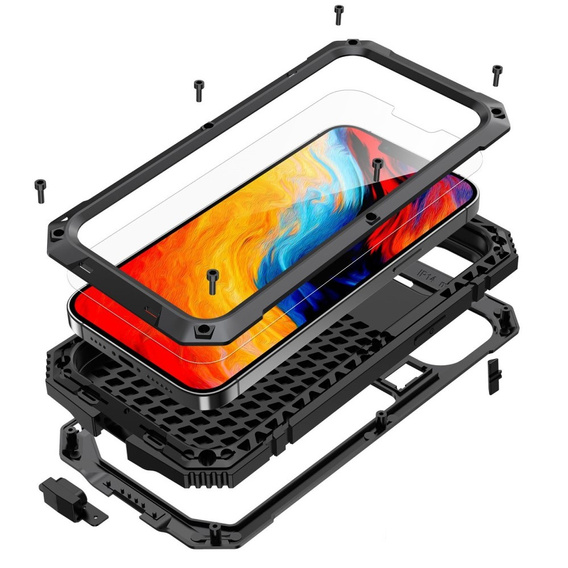 Θωρακισμένη θήκη για iPhone 14, R-JUST, μαύρη