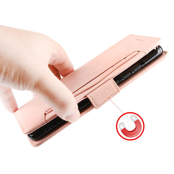 Θήκη με πτερύγιο για Infinix Zero 30 5G, Card Slot, ροζ